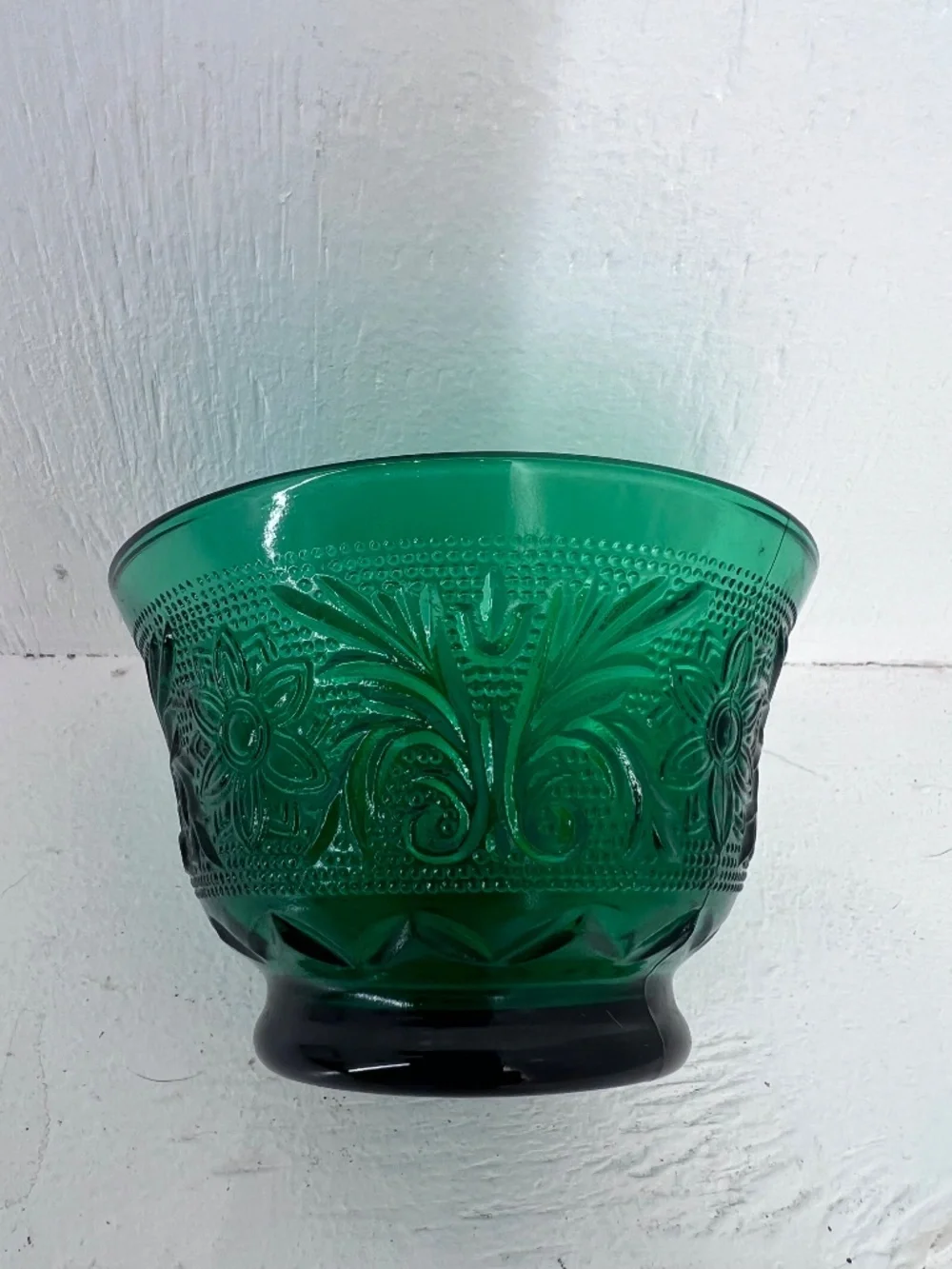 Vintage Anchor Hocking Fire King Forest Green Custard Cup